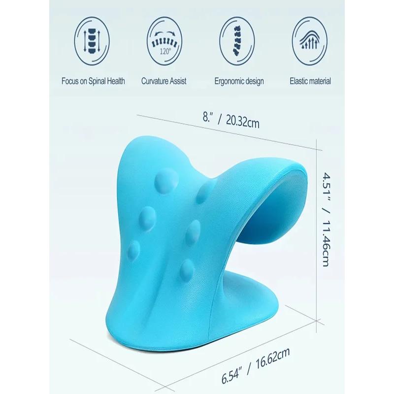 Neck Shoulder Stretcher Relaxer Cervical Spine Stretch Muscle Relaxation Traction Device Massage Pillow Correction Chiropractic