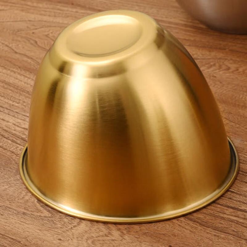 Goldene Schräg gestellte Servierschüssel aus Edelstahl im koreanischen Stil