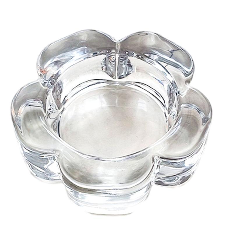 Tealight Candle Holders Candlestick Clear Glass Candle Stand Small Glass Votive Candle Holders with Textured for Shelf Use and Home Room Accent Use
