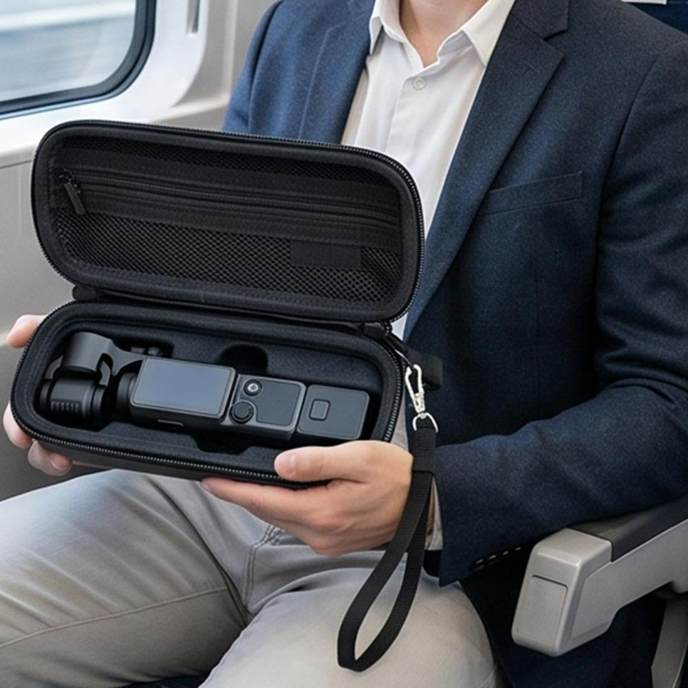 Portable Protective Storage Bag for DJI Osmo Pocket 4/3 EVA Hard Carrying Case with Hand Strap for DJI Pocket 3 Protective Bag