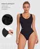 Nahtloser Damen-Jumpsuit mit Kreuzrücken und Tanga: Modisch, Hohe Elastizität, Formt Taille & Bauch, Atmungsaktiv, Hautfreundlich.