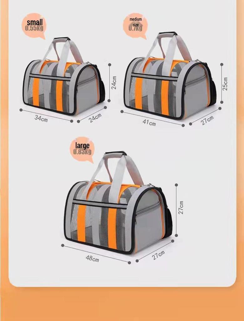 Foldable Pet Travel Bag: Breathable & Portable Carrier for Cats & Dogs, All-Season Use
