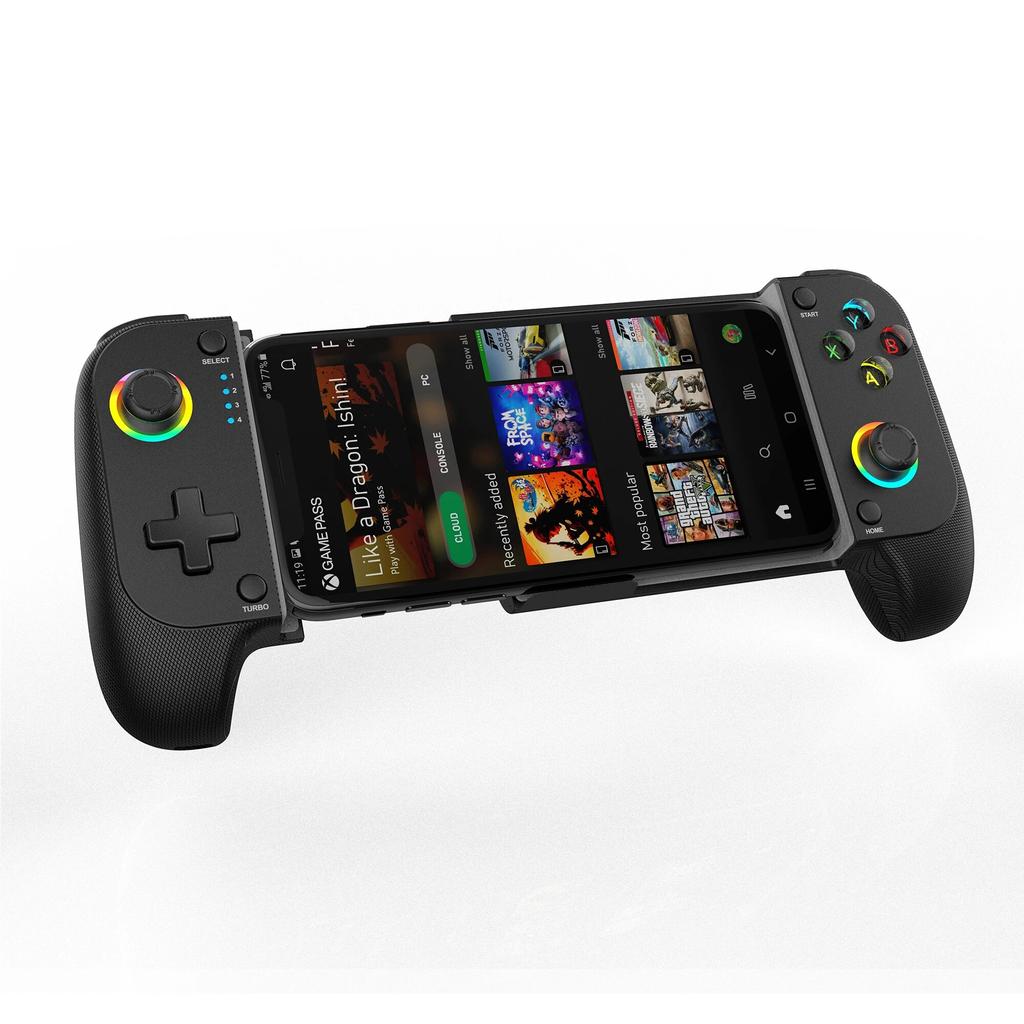 Controller di gioco mobile per iPhone e Android con luce RGB, supporta Play PS Remote Play, Xbox Cloud e altro ancora
