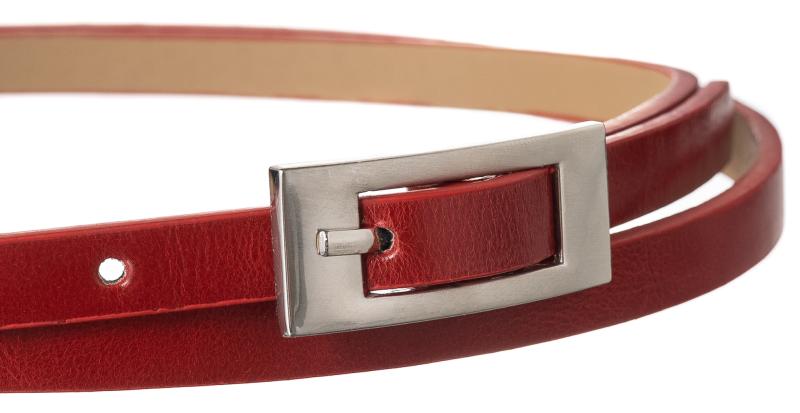 Damen PU schmaler Gürtel 0,9 cm BB-CV-11A ROT 105