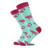 5 Pairs Novelty Funny Unisex Colorful Flamingo Pattern Crew Socks Hosiery for Everyday Wear School or Outdoor Activity