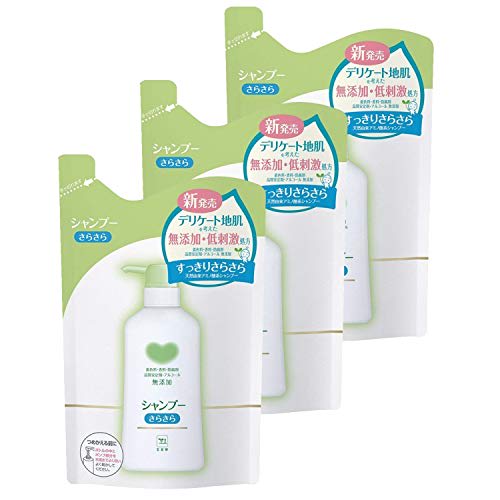 Cow Brand Additive-free Shampoo Smooth Refill 380ml 3 Pieces
