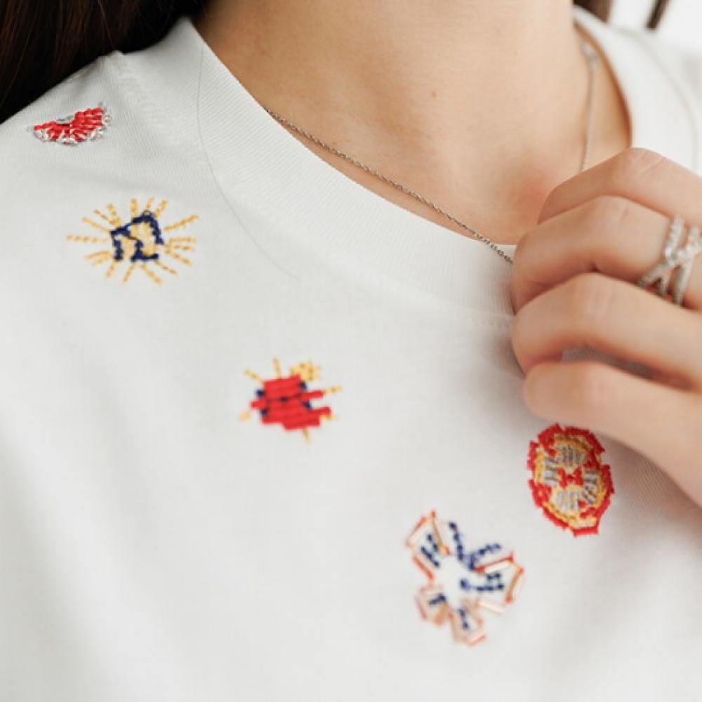 Dedra Lumion Bead Embroidery T shirT Tbf3050