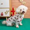 Dog Hoodie  Christmas Shirts Clothes Dog Doggy Small Bell Elk Printed Dog Clothes Dog Sweatshirts Apparel Xmas Pet Turtleneck Pu