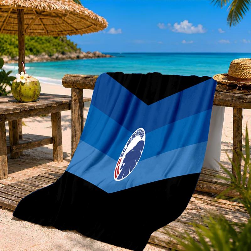 Copenhagen Lion Emblem Beach Towel Microfiber Beach Towel, Lightweight and Quick-Dry, for Summer Travel, Swimming Pool Fan Birthday Gift