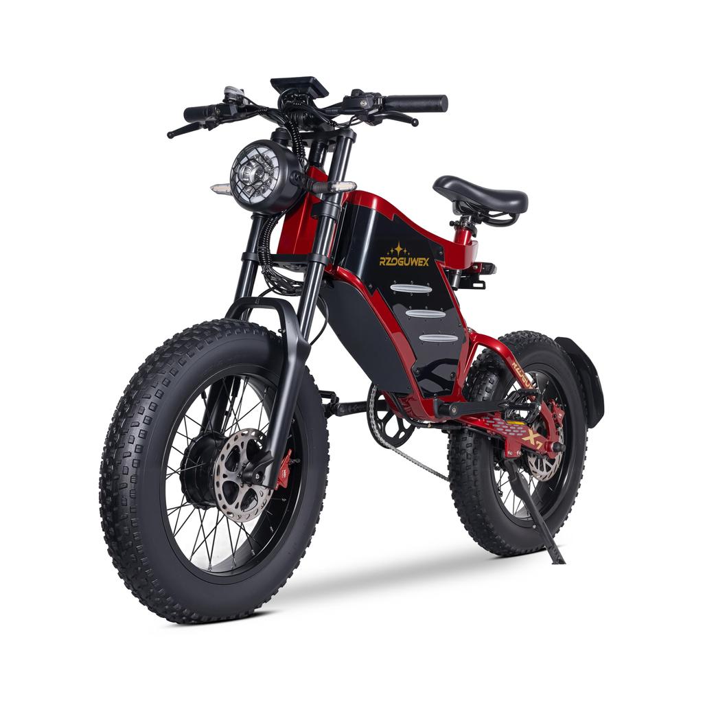 New RZOGUWEX X7 2026 All-terrain Electric Bike for EU, Double Engine 2000W, 48V 30AH Battery, Double Hydraulic Brakes, 20 Inch Fat Tyres