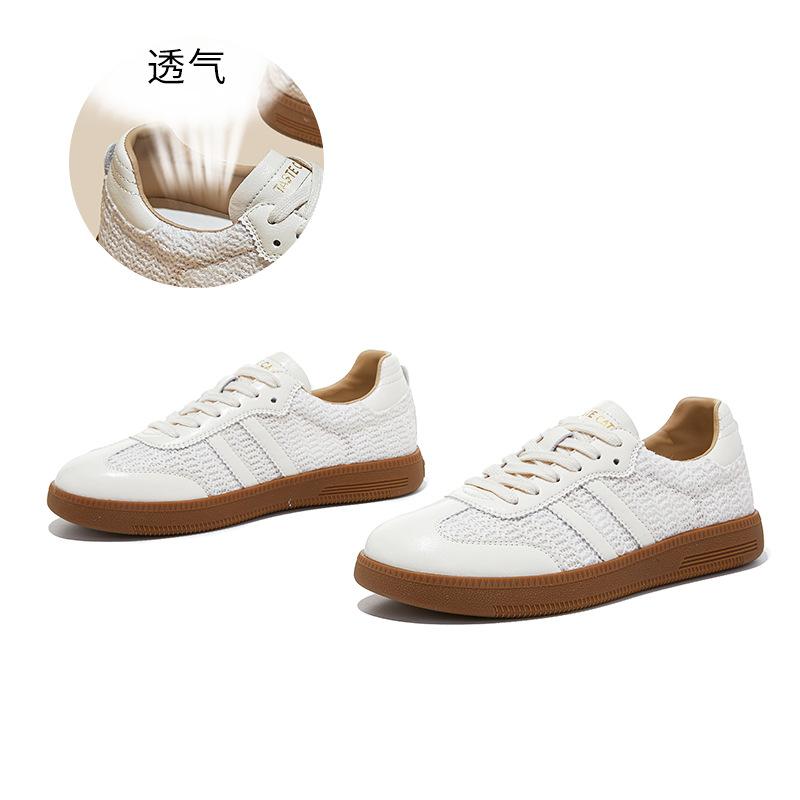 

Woven German training shoes women s spring and summer new platform sports Forrest Gump shoes casual versatile little white shoes comfortable 40 абрикосовий