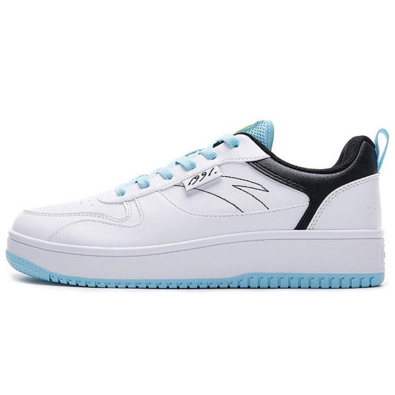Anta Life Collection Abrasion Resistant Breathable Low Top Skateboard Shoes Men s White Black Sneakers 912138012-1 44.5