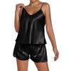 Women's Pajama Large Short Strap Shorts Pajama Set