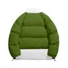Men's Casual Solid Color Patchwork Color-blocking Cotton-padded Jacket, Men's Thickened Stand-up Collar Breadshirt Cotton-padded Jacket