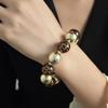 Retro Leopard Print Beaded Sweater Chain Light Luxury Maillard Exaggerated Punk Style Personalized Jewelry