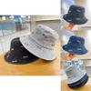 Women's Vintage Denim Fisherman Hat Spring Autumn Sun Protection Cap Adjustable Black Blue Light Blue