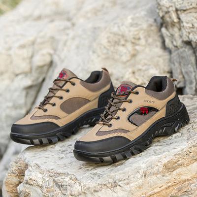 Large Size Hiking Shoes Leather Surface Dirt-resistant Shoes Non-slip and Wear-resistant Outdoor Sports Men's Shoes