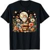 Cute Cottagecore Floral Girls Women Maine Coon Cat Graphic T-Shirt