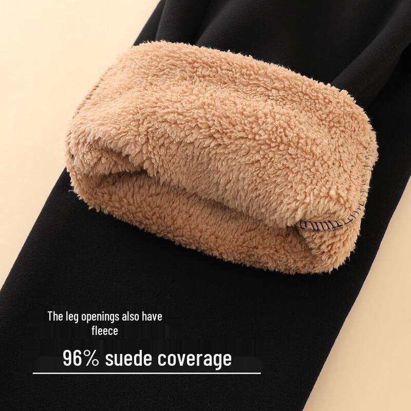 Elderly Women's Fleece-Lined Straight-Leg Casual Pants