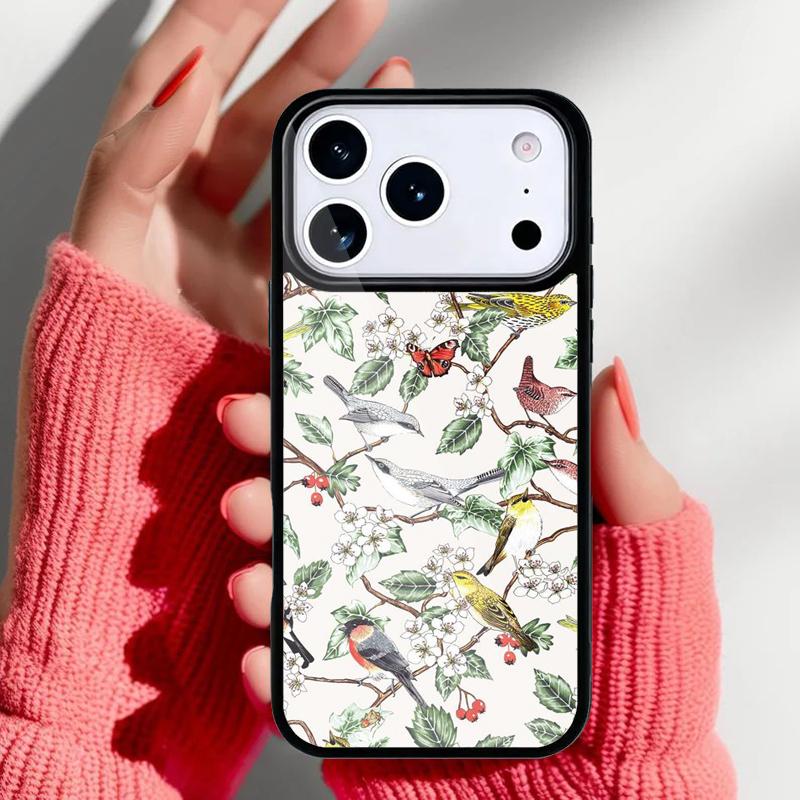 GartenVögel Handyhülle für iPhone 17 16 15 14 13 Pro Max Rückseite für 12 11 Pro Hülle