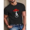 Dark Vintage Band Print Men's Classic Rock Lover's Daily Streetwear Simple Soft Comfortable Trendy Crew Neck T-Shirt