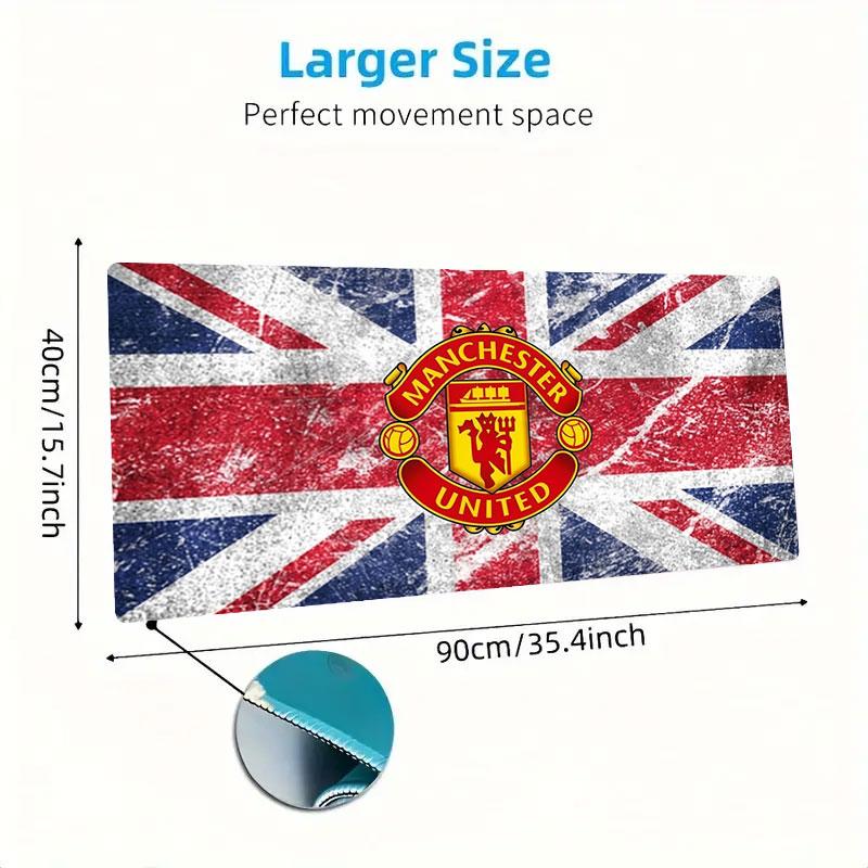 Manchester United F Large Size Mouse Pad Large Gaming Table Cushion Non-slip Laptop Tablet Big Mousepad XXL Mat Mini PC Playmat With Lock Edge