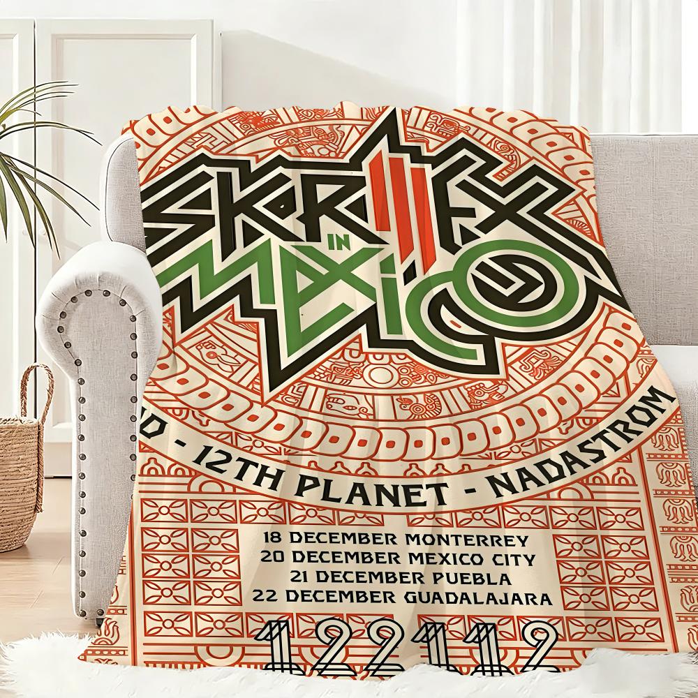 Singer Skrillex Throw Lightweight 240g Flannel Blanket Soft Skin-friendly for Summer Cooling