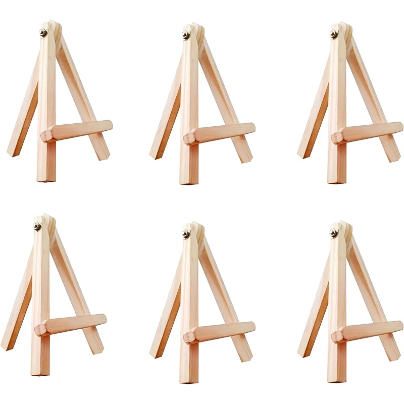 Eduway 10 Inch Mini Wooden Easel Tripod Stand for Sketch Accessories/Natural Craft/Art/Painting/Mini Canvas/Business Car