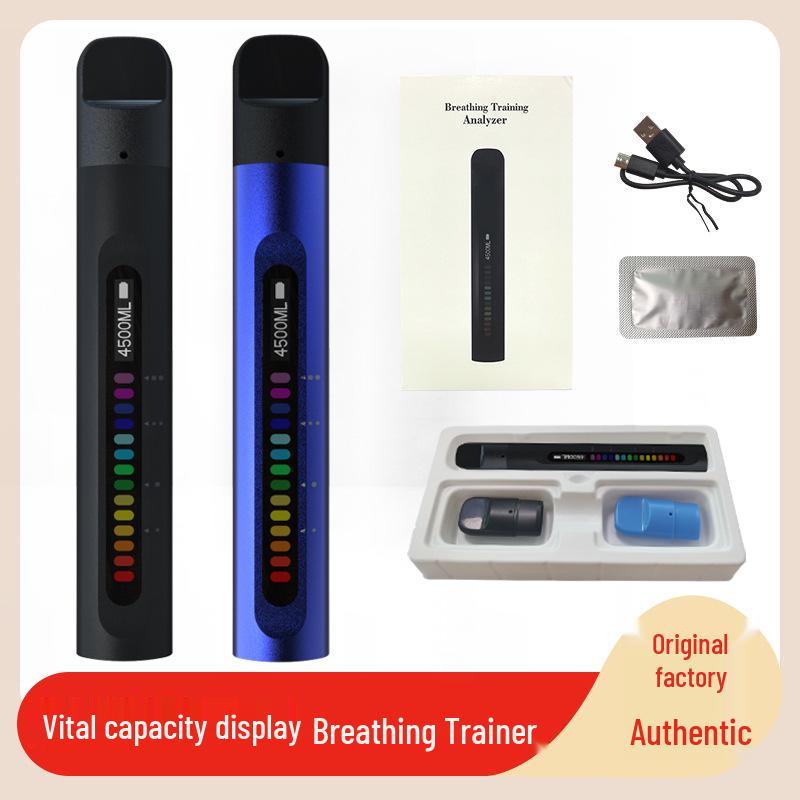 BreathThru Lung Trainer: Portable Breathing Exercise Device with Vital Capacity Meter