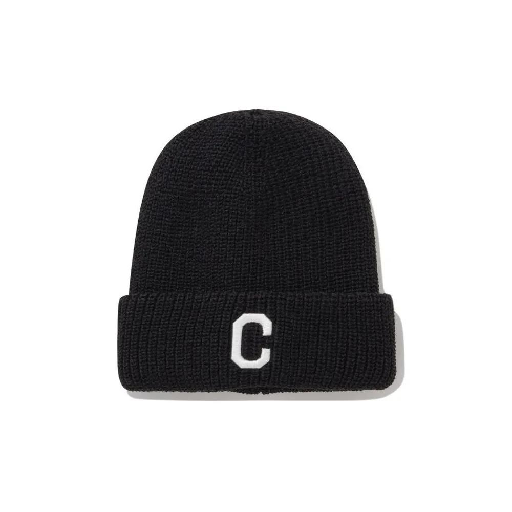College C Logo Middle Beanie Black F