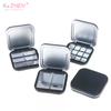 PP Empty Square Makeup Palette Magnetic Suction With Mirror Eyeshadow Blush Matte Black Box With Pan Cosmetic Blush Container