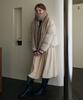 Roeil Mild Corduroy Pintuck Skirt - Cream