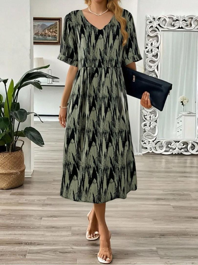 European & American-Style Summer Dresses - Women s Fashion 2025 Medium армия зеленый
