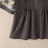 ZANZEA Women Casual Round Neck Print Splice Loose Half Sleeve Blouse
