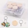 150Pcs/1box DIY Wooden Keychain Making Kit Key Rings - Create Unique and Personalized Keychains