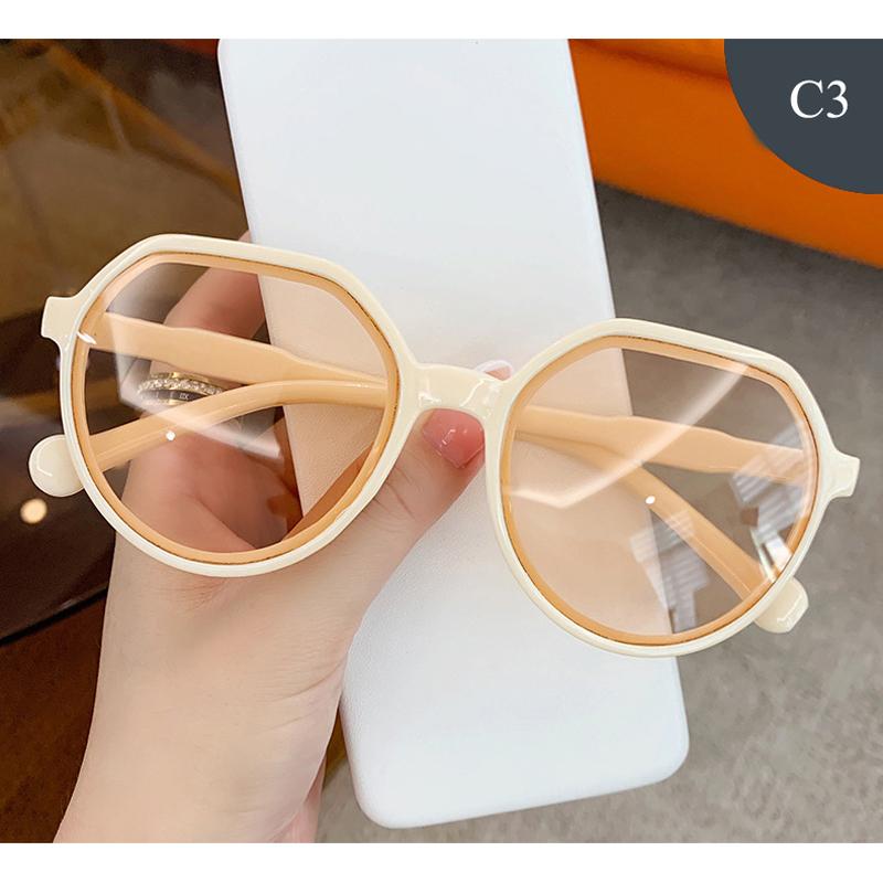 Stylish Trend Ladies Sunglasses Personality Round Frames Sunglasses Ins Trend Candy Color Oversized Frames Sun glasses for Male Female