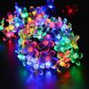 Solar Powered Flower String Lights 7m/22.97ft 50pcs Cherry Blossoms Colorful LEDs Fairy Light