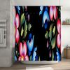 Colorful Floral Shower Curtain Printed Polyester Fabric Bath Decor Waterproof Bathroom Accessories Blue Pink Red White Yellow Gr