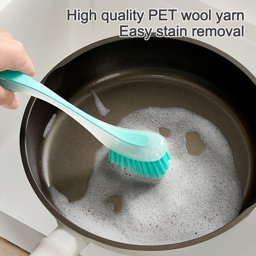 Suction Cup Dishwashing Brush Vertical Tool Brush Durable Sink Cleaning Scrub  Kitchen
