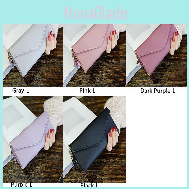 Elegant Fashion Lady Pu Leather Clutch Wallet With Multiple Interior Compartments