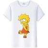 Casual Disney Cartoon Simpson Harajuku T-shirt Summer Blouses Ladies Men White Tees Tops Short Sleeve Blouses Women 90S Tshirt