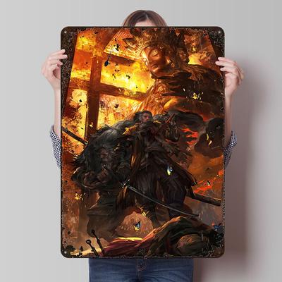 Sekiro Shadows Die Twice Poster Customized Wall Art Vintage Metal Signs Retro Tin Plaque for Man Cave Gaming Room Decoration