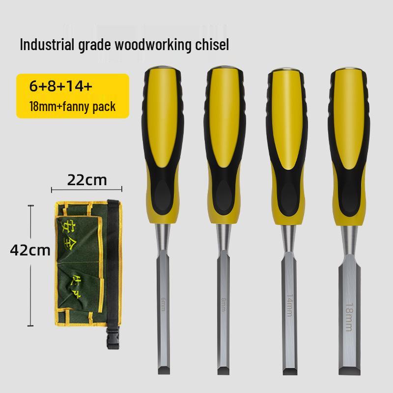 Premium Alloy Steel Woodworking Chisel Set – Complete Flat Chisel Tools for Carving and Decoration