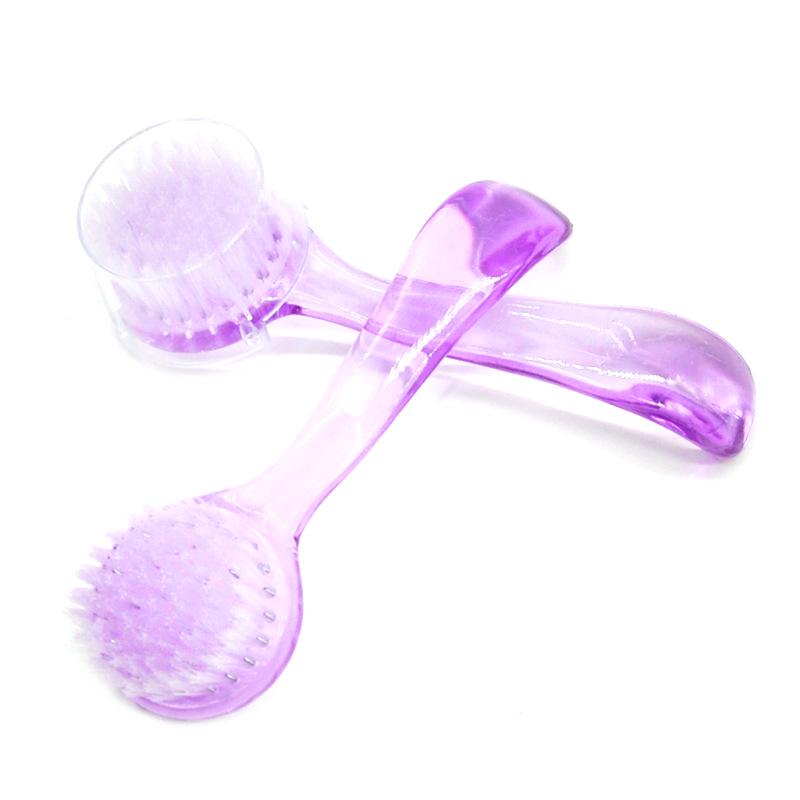 

Long-Handled Round-Head Nail Cleaning Brush with Protective Cover, Soft Bristles