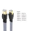 Flat CAT8 Ethernet Cable for Fast Speed 40Gbps Data Transfer and Stable Connection Cord 1-20m Optional