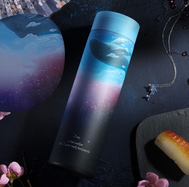 

450 мл Фантастический красочный узор термокружка с фильтром для кофе и чая термокружка термобутылка для путешествий напиток бутылка из нержавеющей стали 450ml