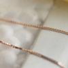 Fashion Slim Girls 45cm Ladies Women Box Chain Jewelry Rose Gold Necklace