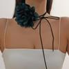 Women's Velvet Flower Choker Necklace: European, American, Korean Style, Handmade, National-Inspired Jewelry