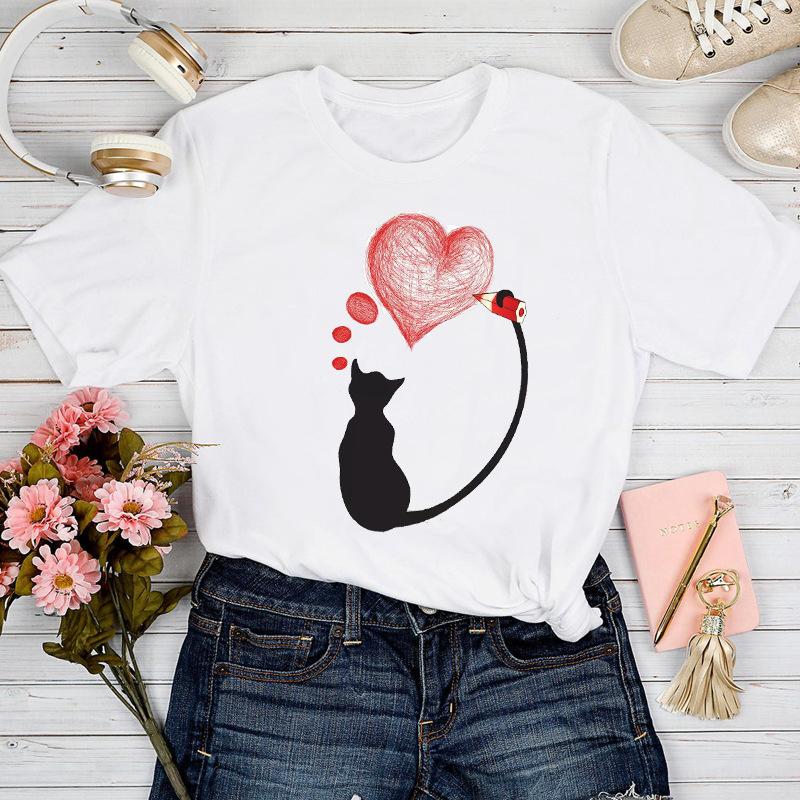 

Cartoon Cute Butterfly Print Women S T-Shirt Top XXXL
