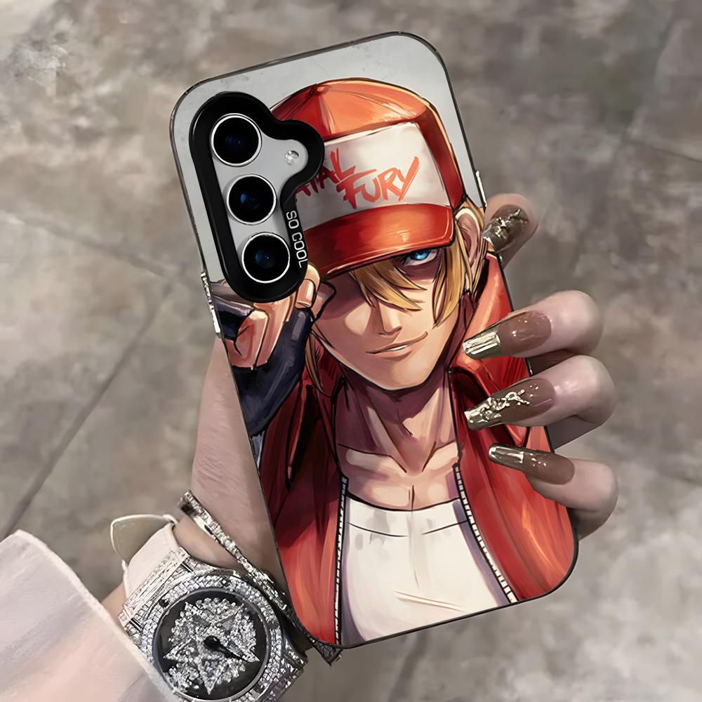 

The King Of Fighters Phone Case For Samsung S25 Ultra S23 S22 S21 S20 Ultra Plus S24 Fe A54 A55 Color Silver Cover Samsung S25 Ultra